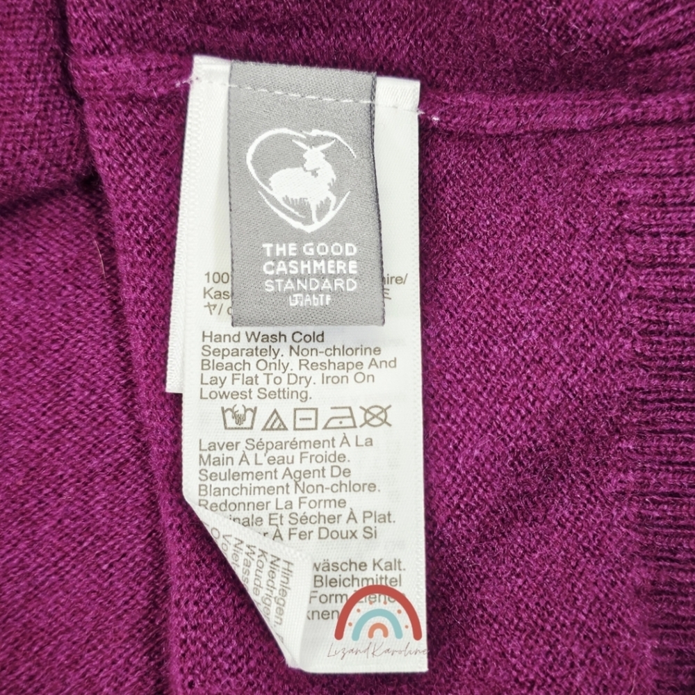 New! J. Crew Cashmere High V-neck Classic Fit Sweater in Iris - Picture 11 of 13